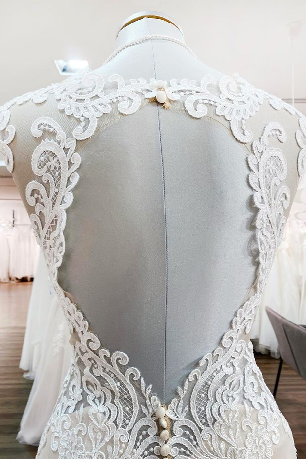 Brautkleider Meerjungfrau Spitze | Hochzeitskleider V Ausschnitt