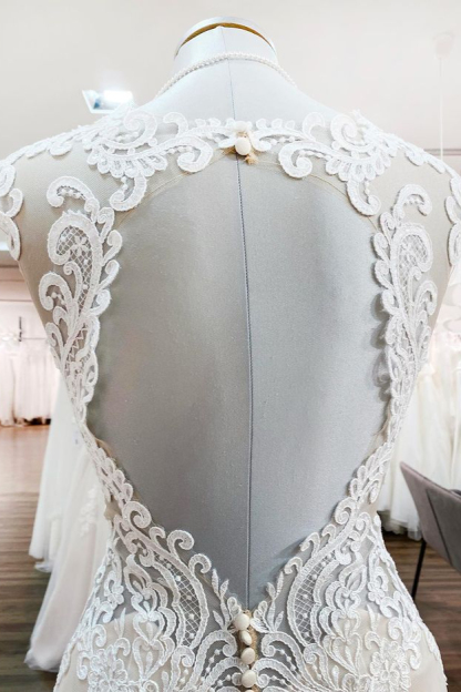 Brautkleider Meerjungfrau Spitze | Hochzeitskleider V Ausschnitt