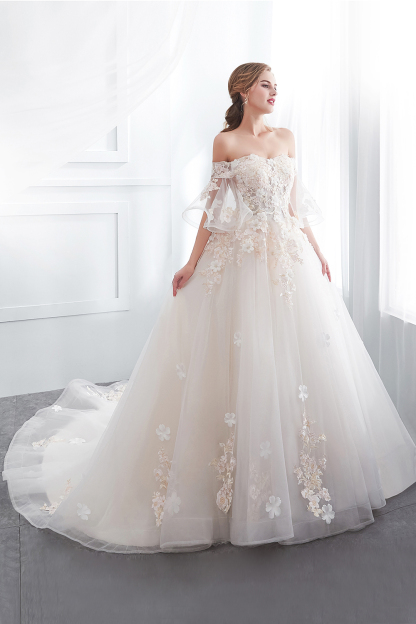Hochzeitskleider Prinzessin Luxus | Brautkleider mit Ärmel