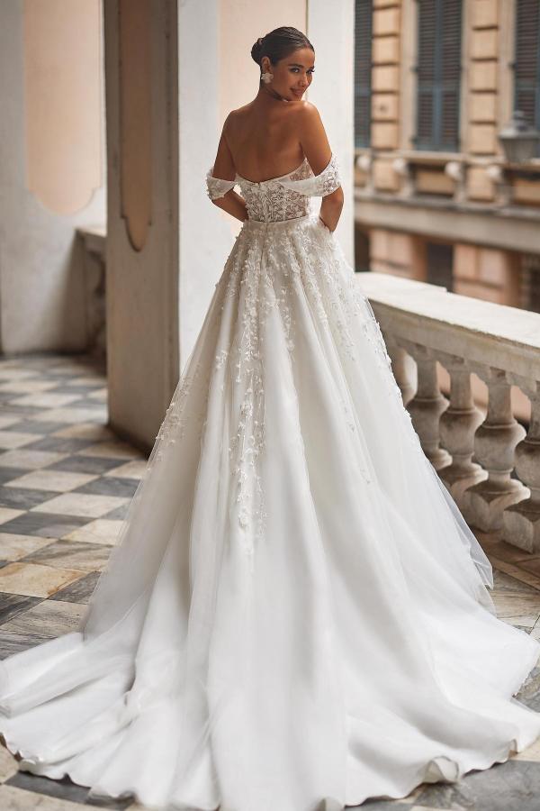 Designer Hochzeitskleider A Linie | Brautkleider mit Spitze