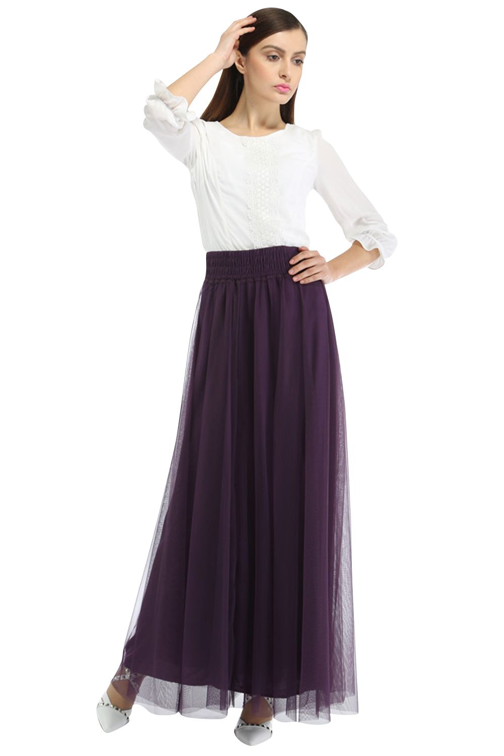 Lange Spalte Petticoats | Prinzessin Petticoats aus weiches Netz-Misshow.de