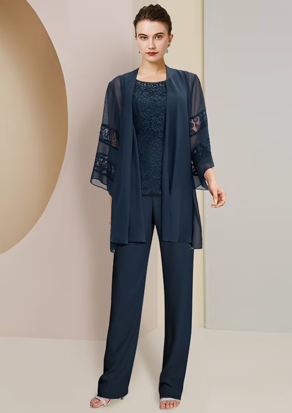 Elegant Brautmutterkleid mit Jacket | Mutterkleider mit Spitzer