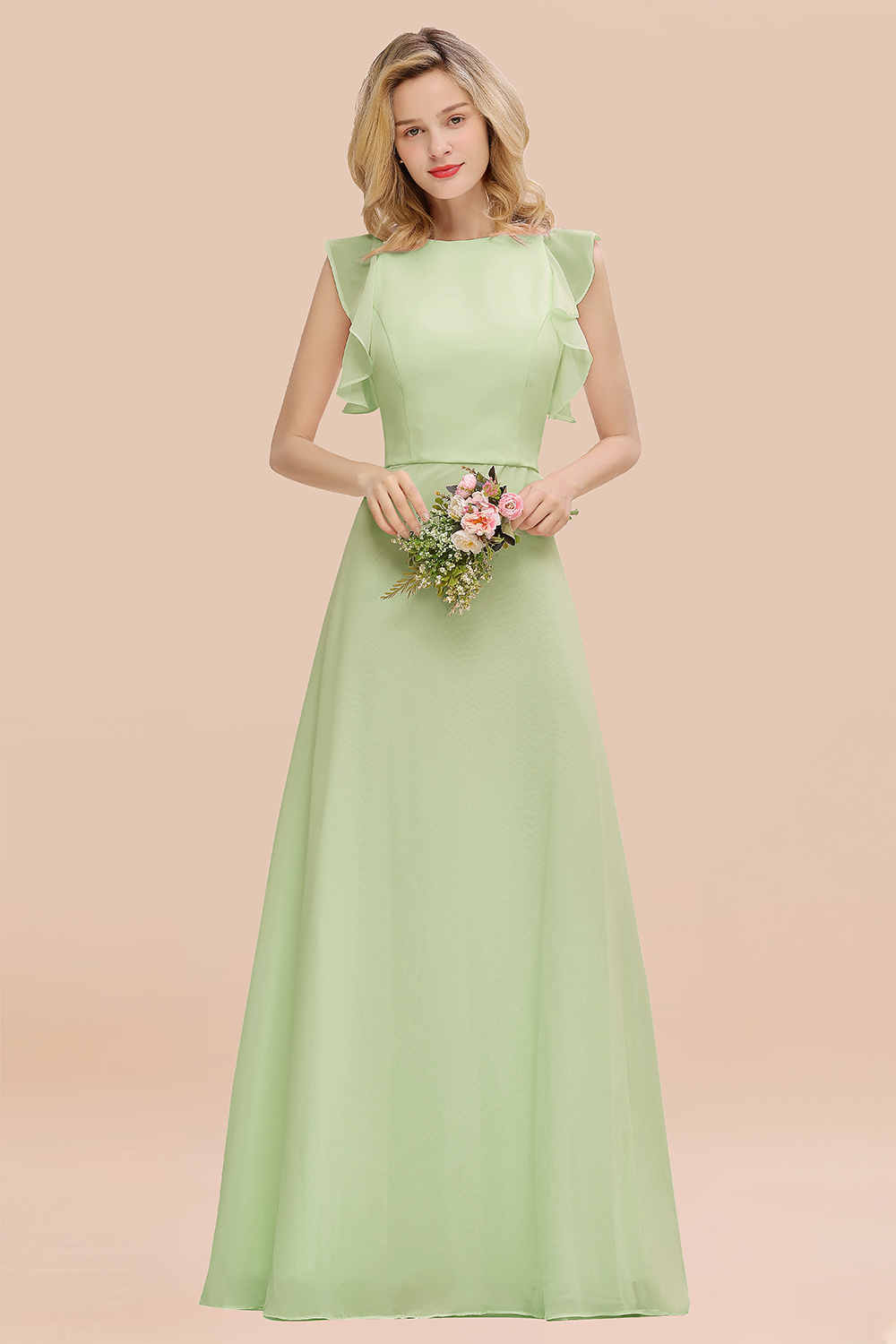 Rosa Bruatjungfernkleider Chiffon | Kleider Brautjungfer Günstig-Misshow.de