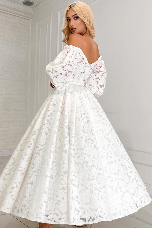 Elegante Brautkleider Kurz | Hochzeitskleider A Linie Spitze-Misshow.de