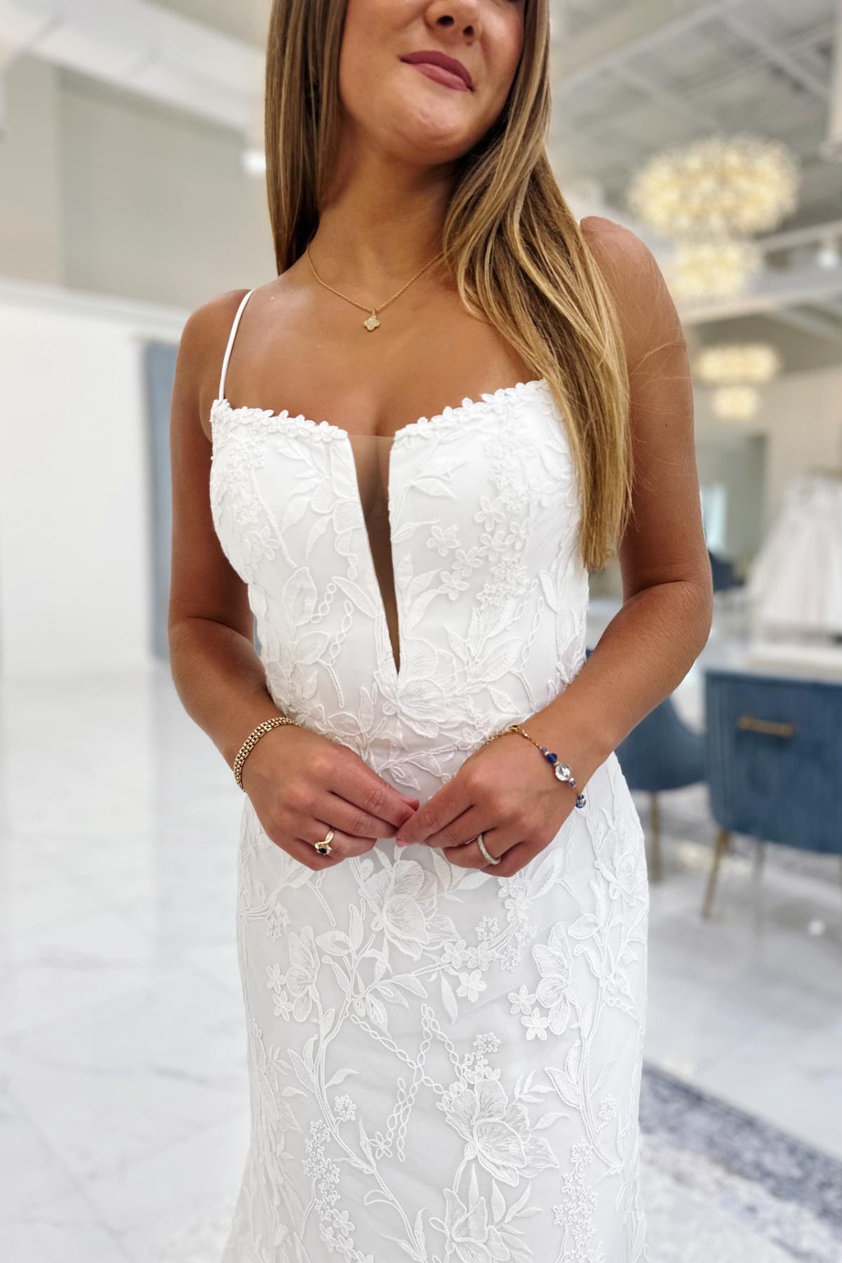 Wunderschöne Hochzeitskleider Meerjungfrau Stil Spitze Brautmoden Brautkleider Online-Misshow.de