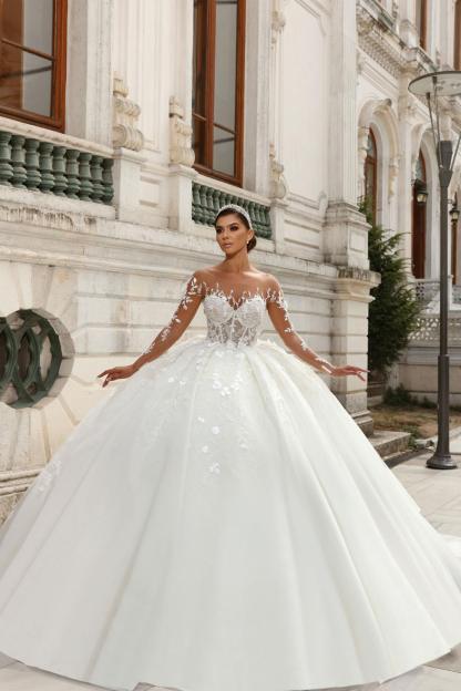 Designer Brautkleider Mit Ärmel Luxus Hochzeitskleider Prinzessin
