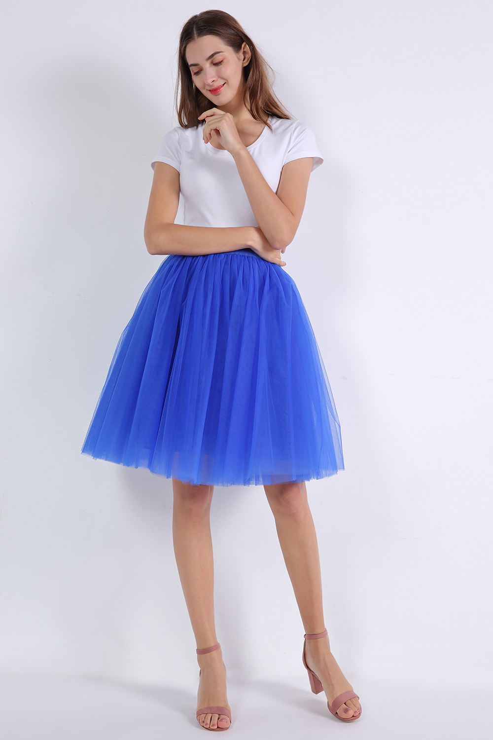 kniehoch tutu Petticoats A-LInie | Hochzeits Petticoats aus weiches Netz-Misshow.de