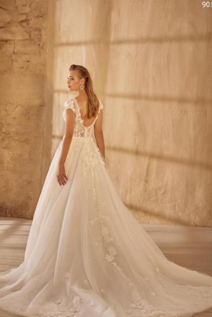 Sexy Brautkleider A Linie Spitze | Hochzeitskleider V Ausschnitt Günstig