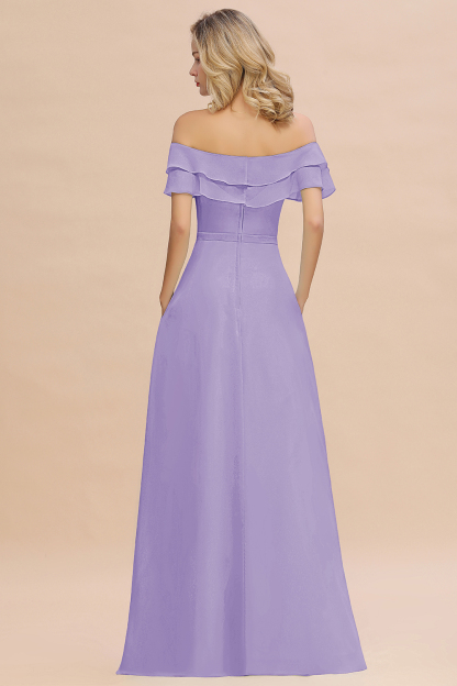Mint Brautjungfernkleider Lang | Chiffon Kleider Günstig Online