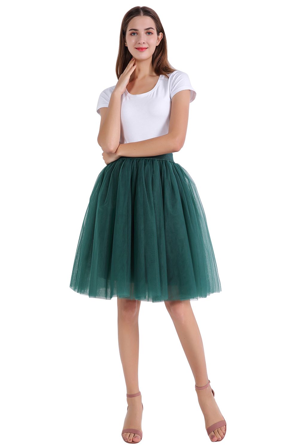 kniehoch tutu Petticoats A-LInie | Hochzeits Petticoats aus weiches Netz-Misshow.de