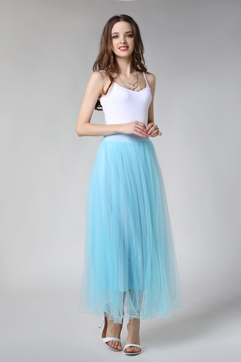Schlechte A-Linie Petticoats lang | Prinzessin Petticoats aus weiches Netz-Misshow.de