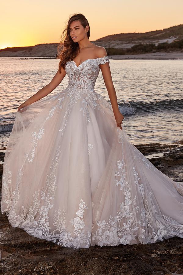 Elegante Brautkleider A Linie Spitze Summer Hochzeitskleider Strand-Misshow.de