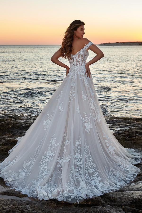 Elegante Brautkleider A Linie Spitze Summer Hochzeitskleider Strand