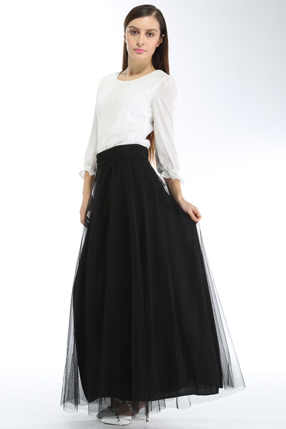Lange Spalte Petticoats | Prinzessin Petticoats aus weiches Netz-Misshow.de