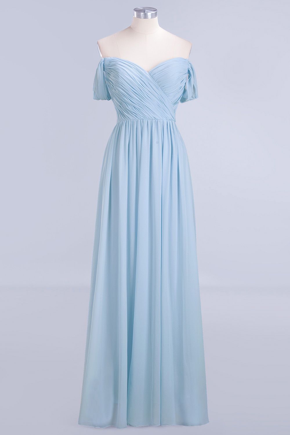 Abendkleider Lang Blau | Brautjungfernkleider Chiffon Günstig