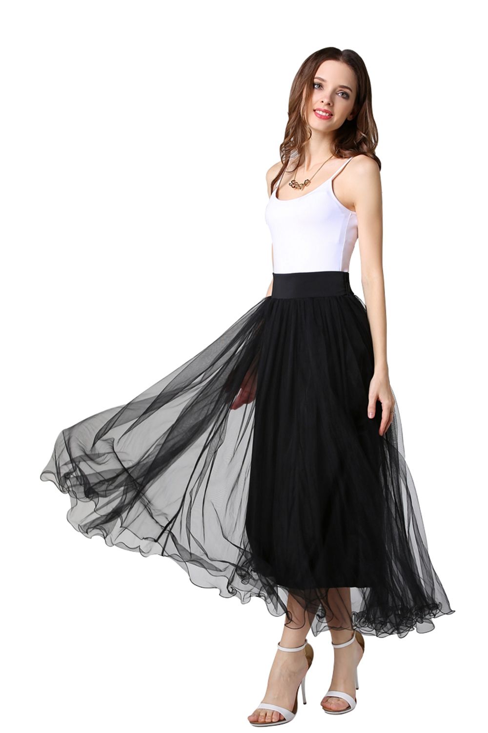 Schlechte A-Linie Petticoats lang | Prinzessin Petticoats aus weiches Netz-Misshow.de