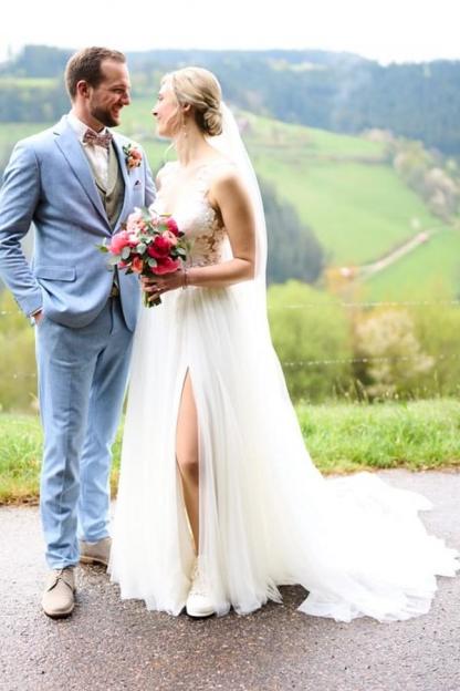 Boho Brautkleid Online | Hochzeitskleid mit Spitze