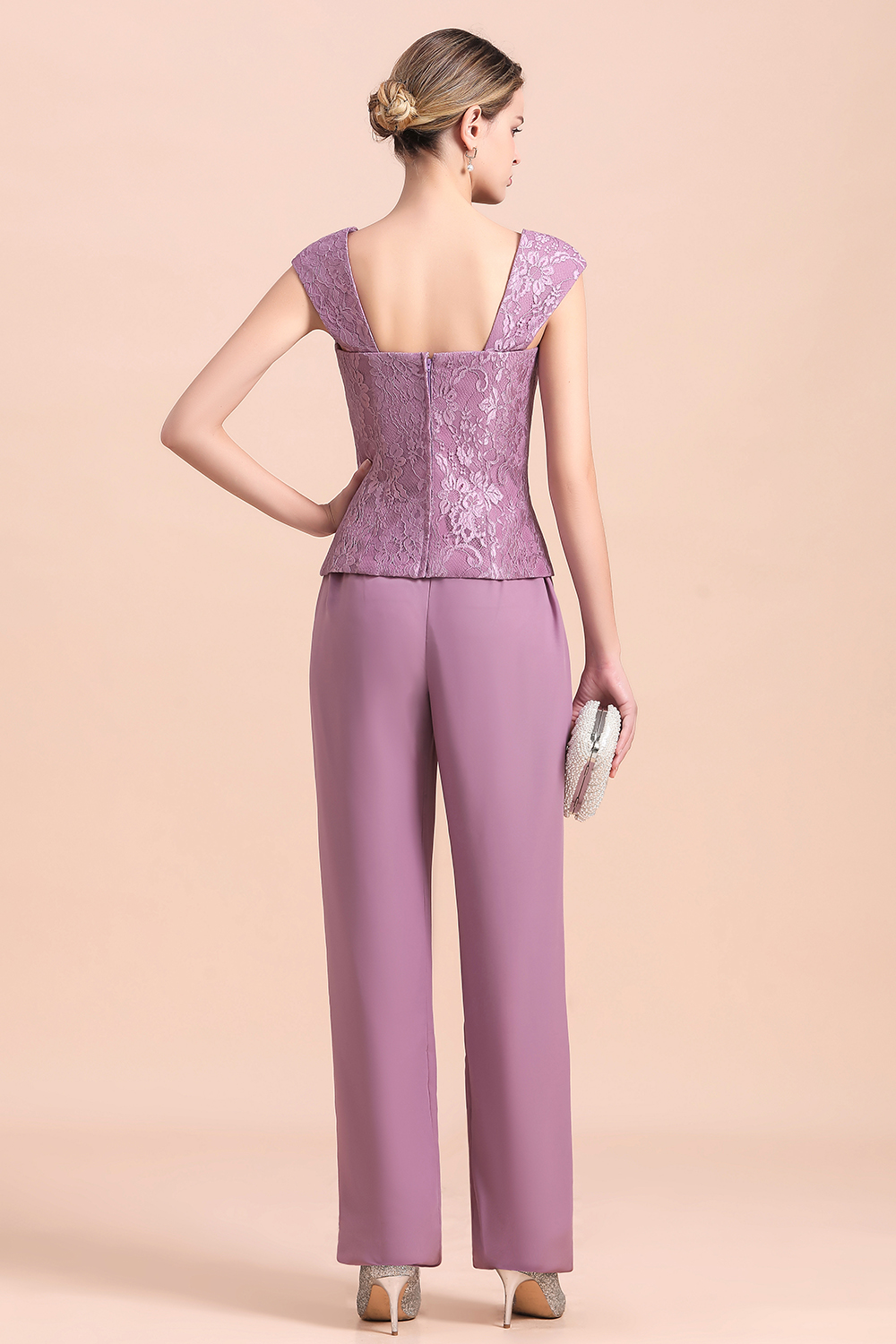 Flieder Brautmutterkleider mit Bolero | Brautmutterkleid Günstig-Misshow.de