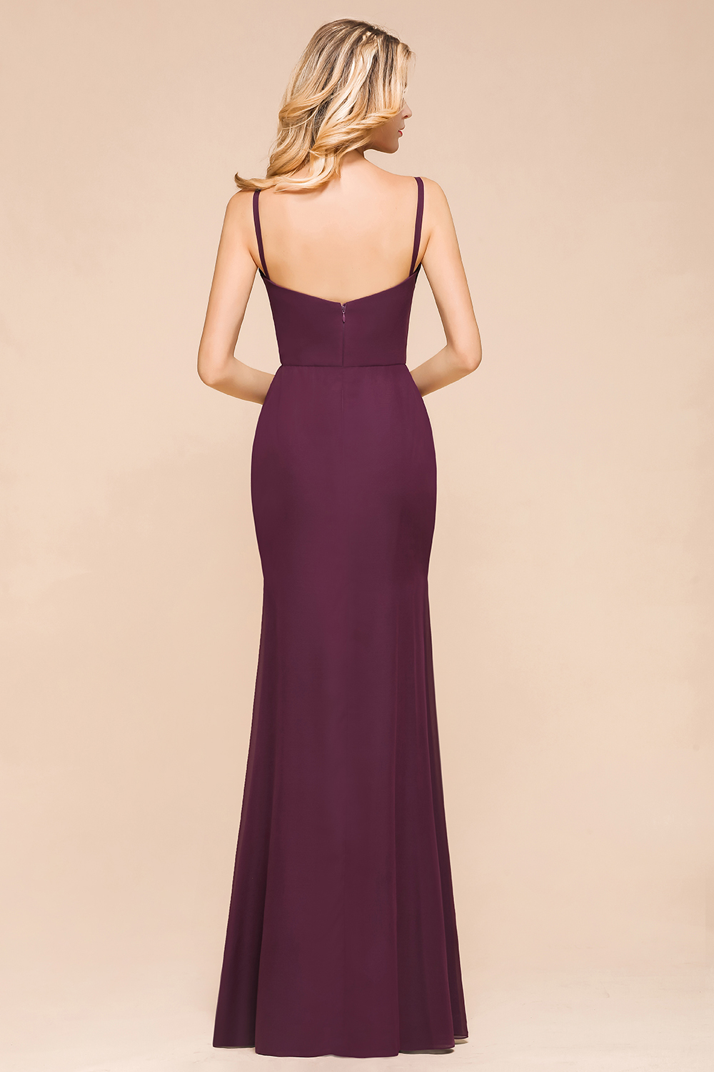 Grape Brautjungfernkleider Satin | Brautjungfernkleid Lang Günstig