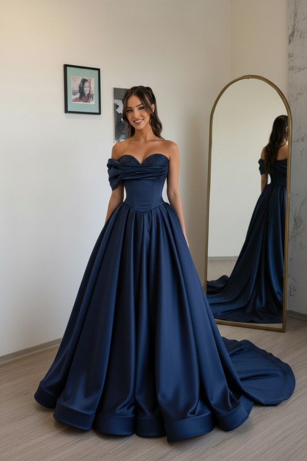 Champagnergold Ballkleid Lang Günstig Abendkleid Abendmoden Online