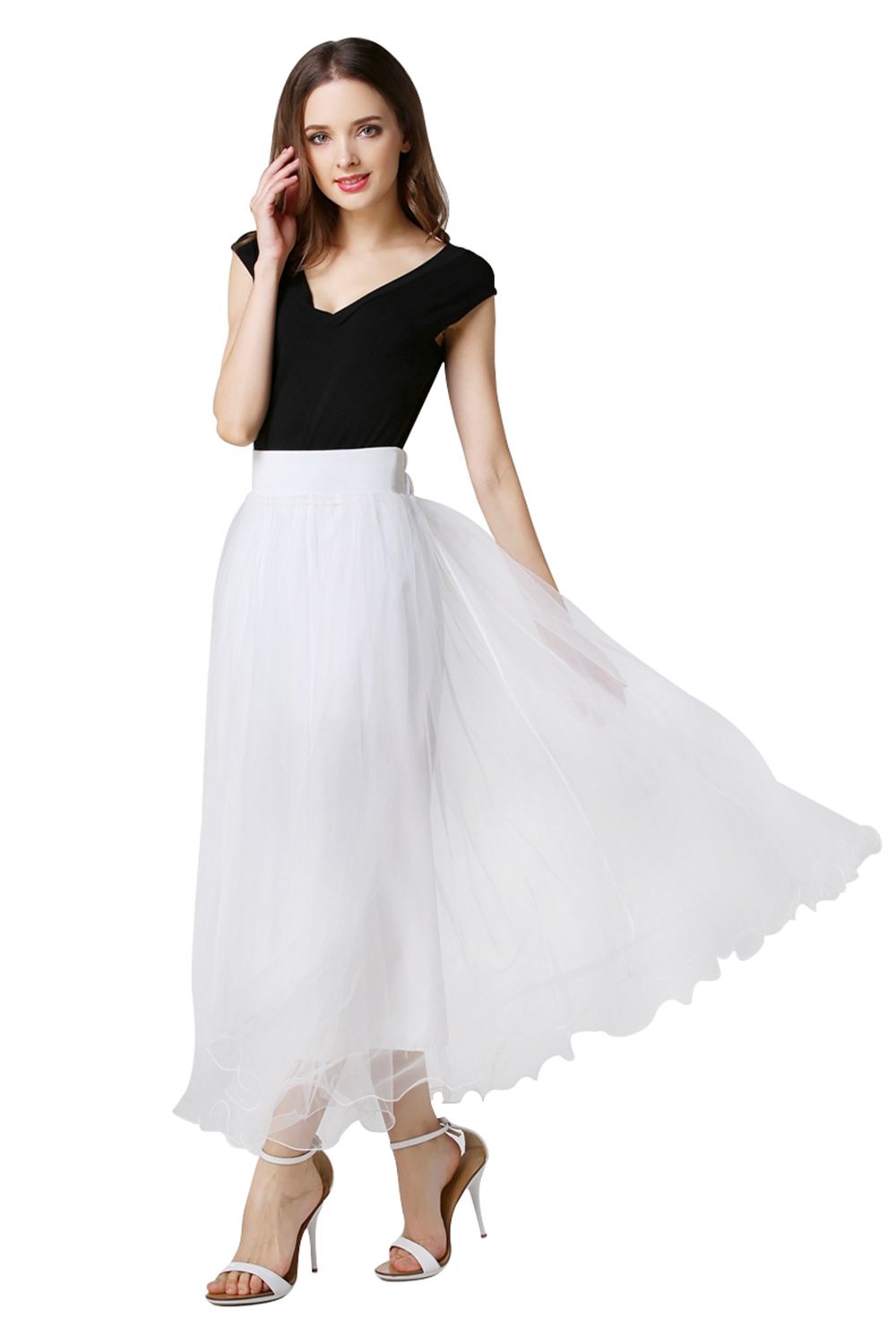 Schlechte A-Linie Petticoats lang | Prinzessin Petticoats aus weiches Netz-Misshow.de