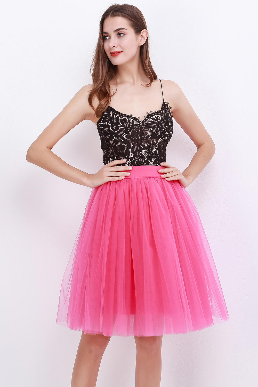 kniehoch tutu Petticoats A-LInie | Hochzeits Petticoats aus weiches Netz-Misshow.de