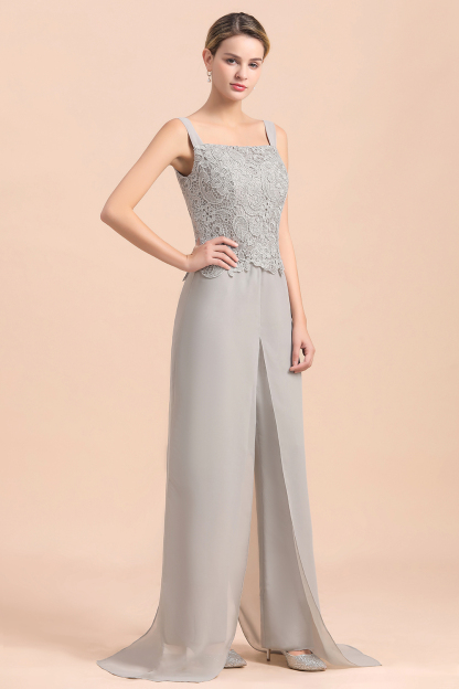 Silber Brautmutterkleid mit Jacket | 3 Teilige Brautmutterkleider