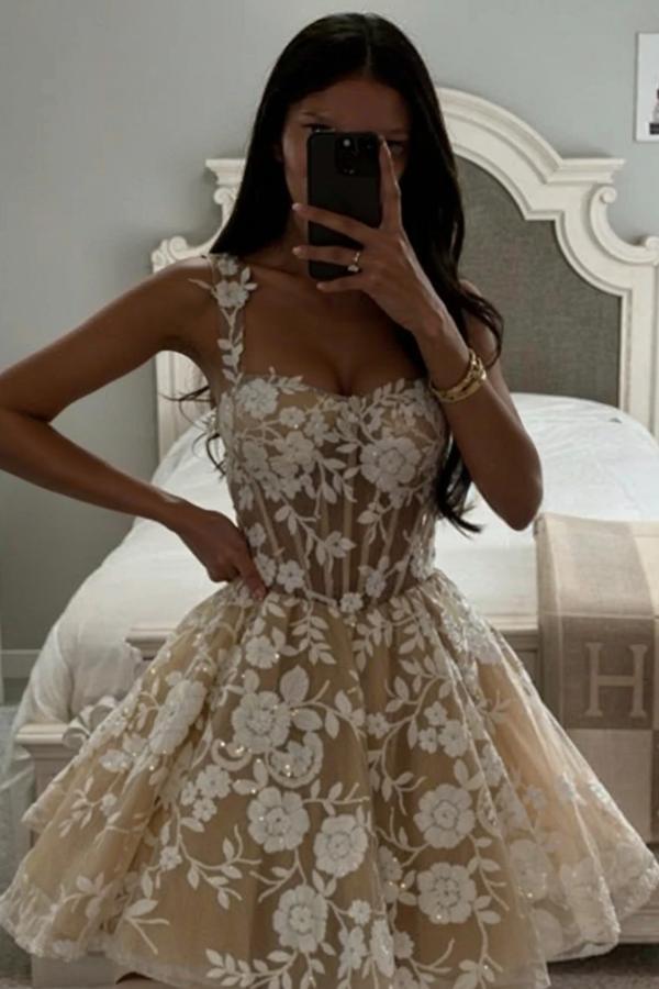 Designer Abendkleider Spitze Kurze Cocktailkleider Ballkleider Günstig-Misshow.de