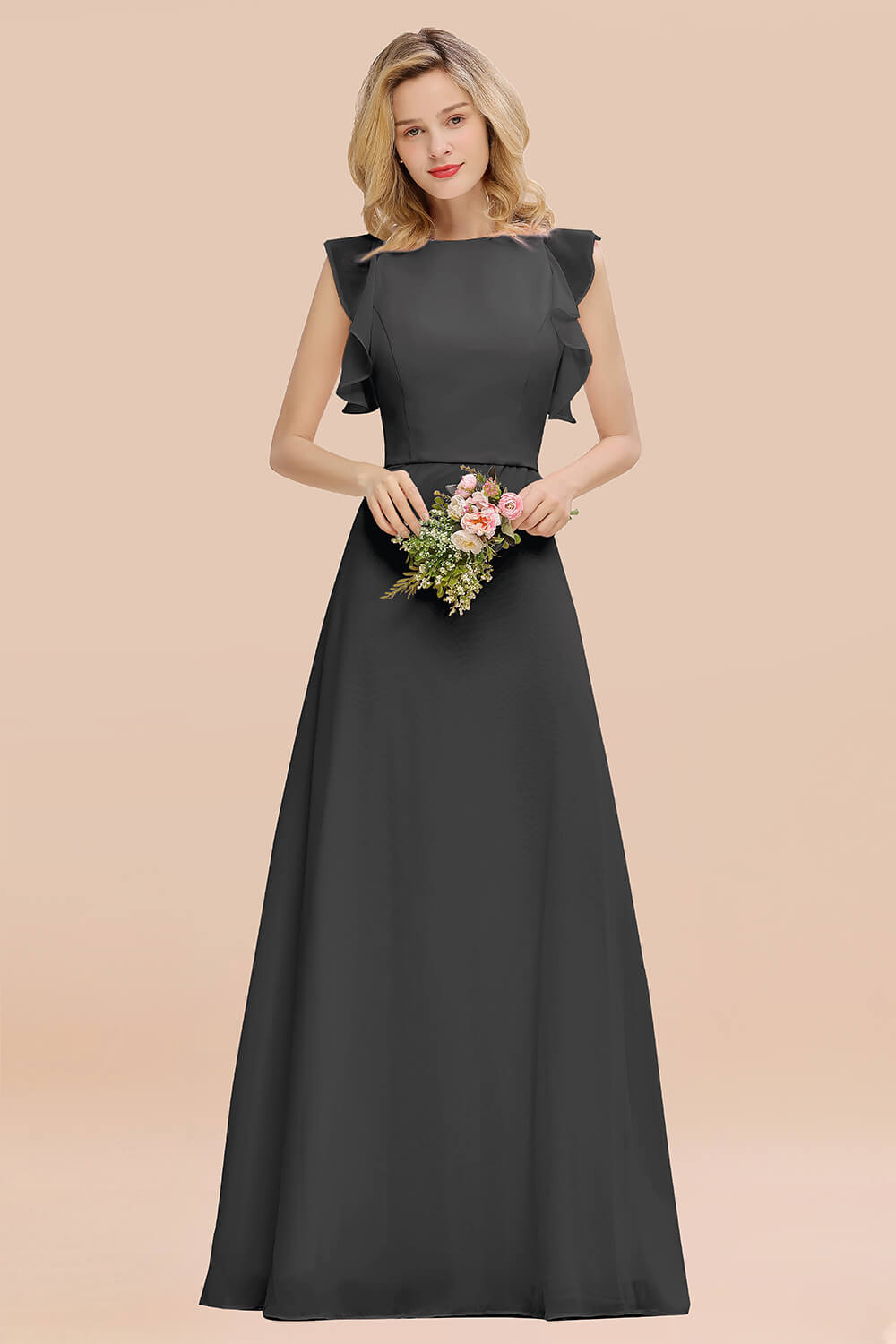 Rosa Bruatjungfernkleider Chiffon | Kleider Brautjungfer Günstig-Misshow.de