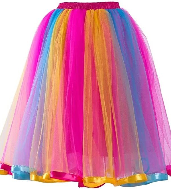 Bunte Knielang Tüll Tuturock | Petticoats günstig online