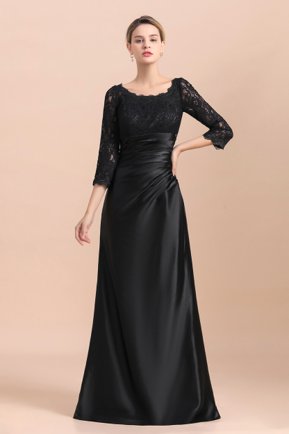 Schwarzes Brautmutterkleid | Brautmutterkleider Lang Mit Ärmel