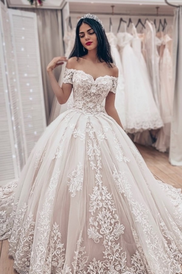 Wunderschöne Brautkleider Prinzessin | Hochzeitskleider Spitze Günstig