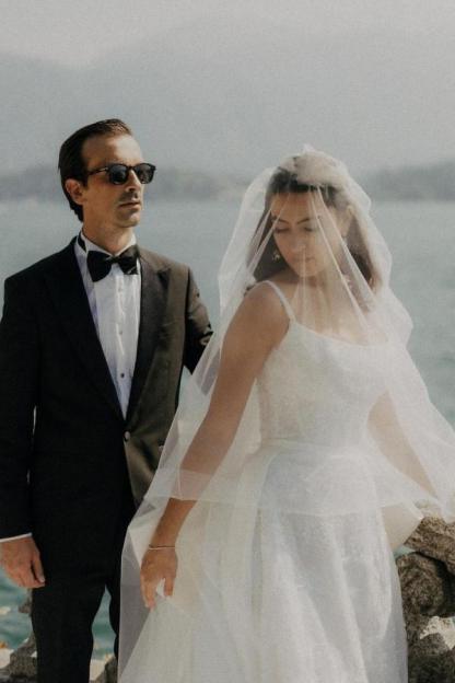 Designer Hochzeitskleider A-Linie | Satin Brautkleid Günstig