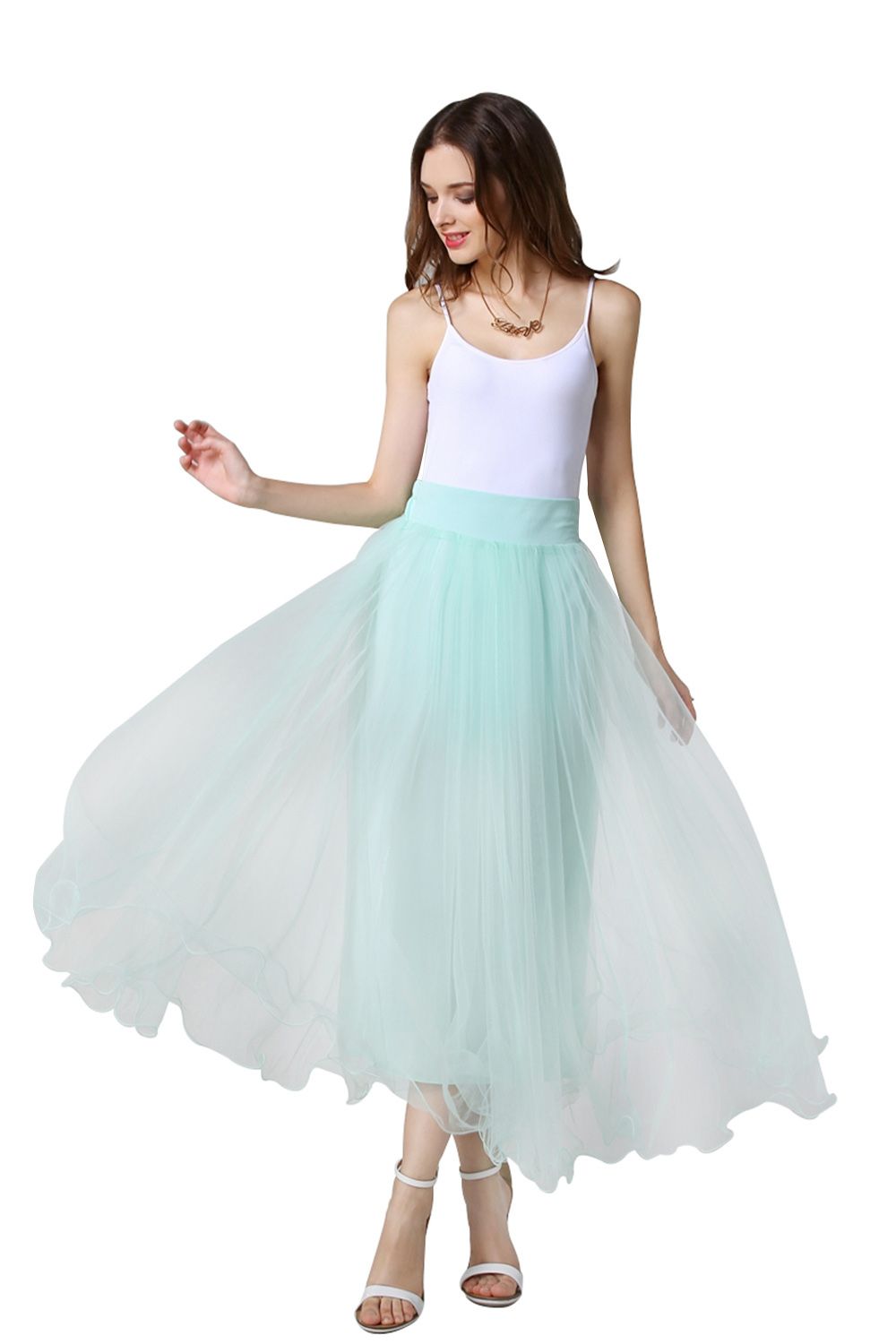 Schlechte A-Linie Petticoats lang | Prinzessin Petticoats aus weiches Netz-Misshow.de