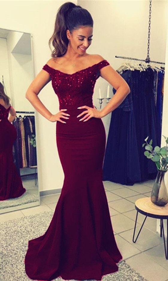 Navy Blau Spitze Abendkleid Abiballkleider | Abendkleider Lang Günstig Meerjungfrau