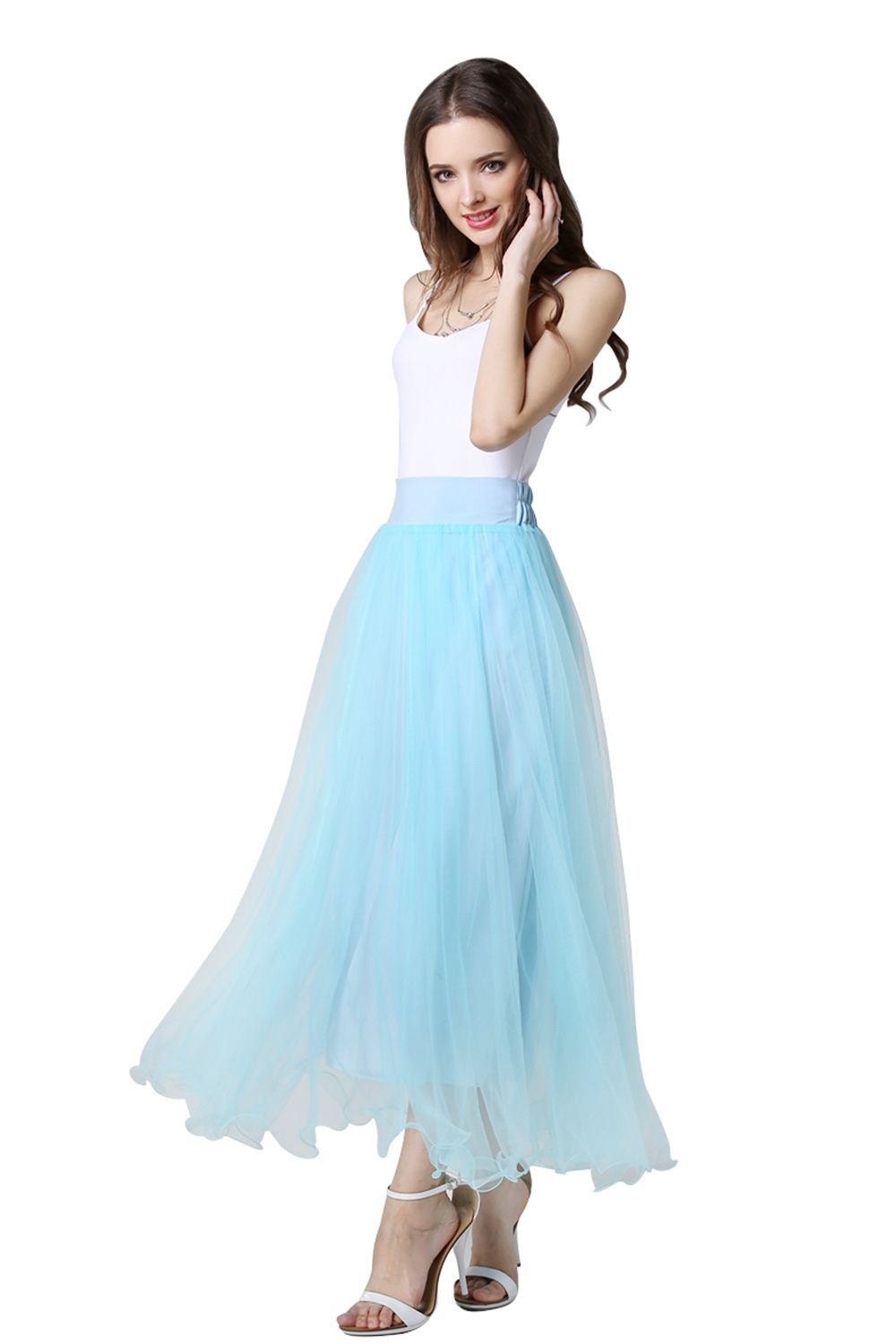Schlechte A-Linie Petticoats lang | Prinzessin Petticoats aus weiches Netz-Misshow.de