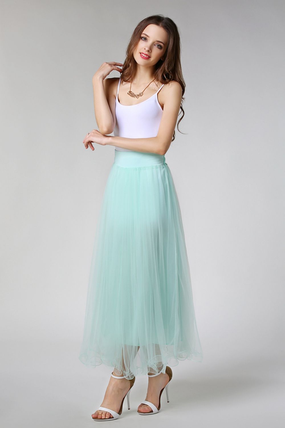 Schlechte A-Linie Petticoats lang | Prinzessin Petticoats aus weiches Netz-Misshow.de