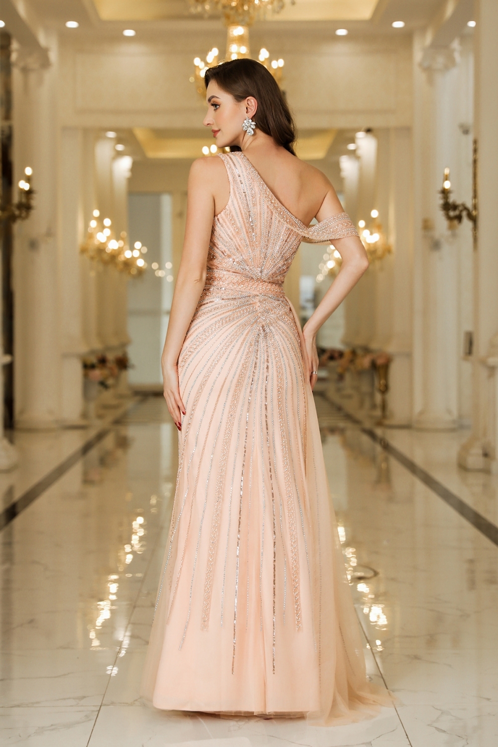 Designer Abendkleider Lang | Abiballkleider mit Glitzer