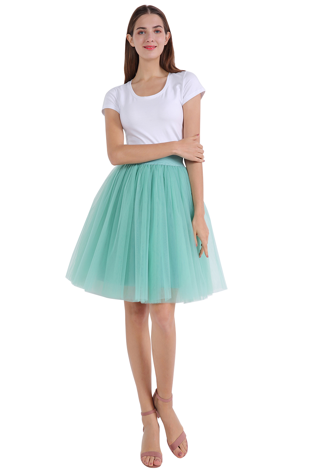 kniehoch tutu Petticoats A-LInie | Hochzeits Petticoats aus weiches Netz-Misshow.de