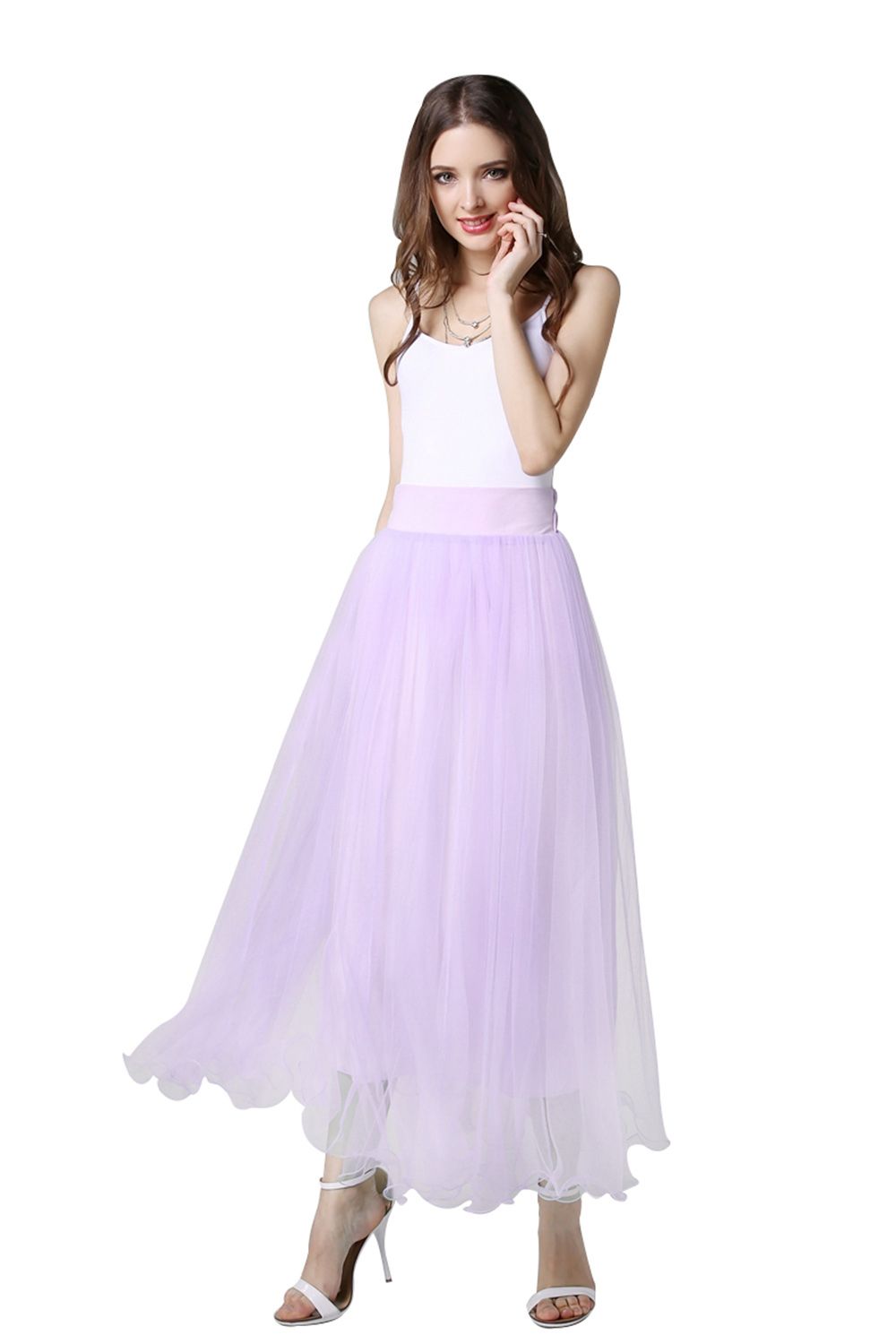 Schlechte A-Linie Petticoats lang | Prinzessin Petticoats aus weiches Netz-Misshow.de