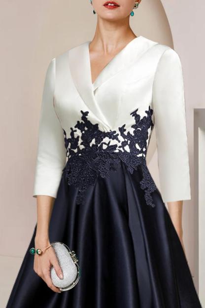 Designer Brautmutterkleider Hi-lo Weiß Schwarz Kleider für Brautmutter-Misshow.de