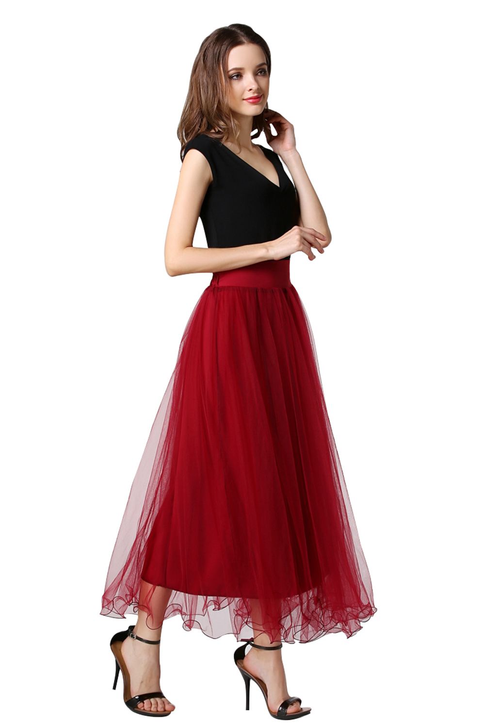 Schlechte A-Linie Petticoats lang | Prinzessin Petticoats aus weiches Netz-Misshow.de