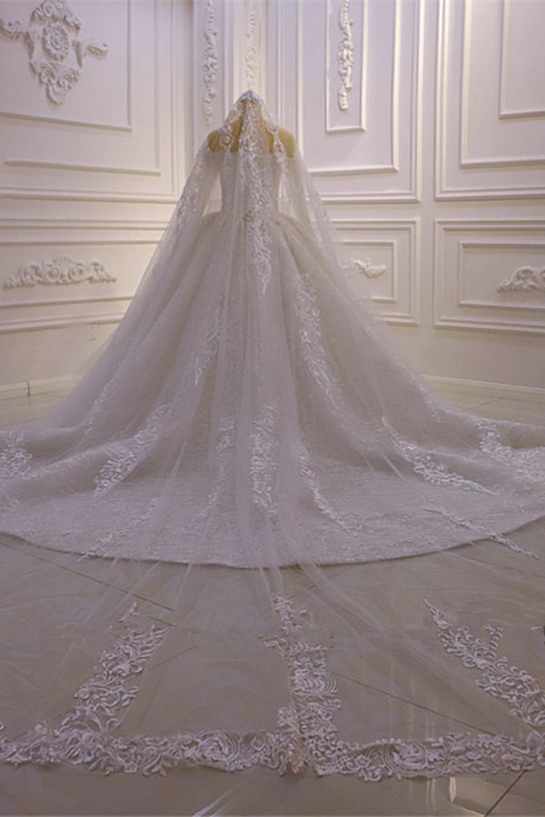 Brautkleider mit Langem Arm | Silbernes Hochzeitskleid