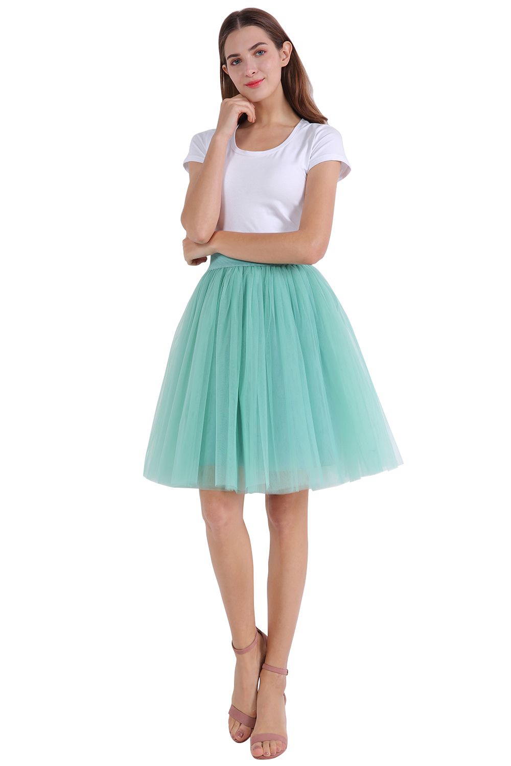 kniehoch tutu Petticoats A-LInie | Hochzeits Petticoats aus weiches Netz-Misshow.de