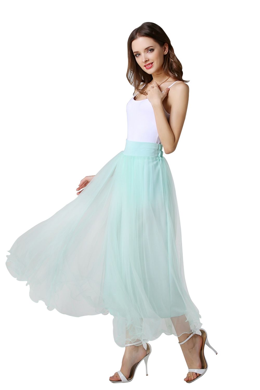 Schlechte A-Linie Petticoats lang | Prinzessin Petticoats aus weiches Netz-Misshow.de