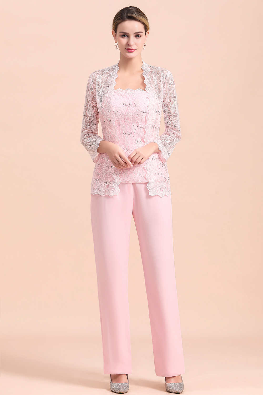 Rosa Brautmutterkleider Mit Bolero | Jumpsuit Brautmutterkleid Günstig