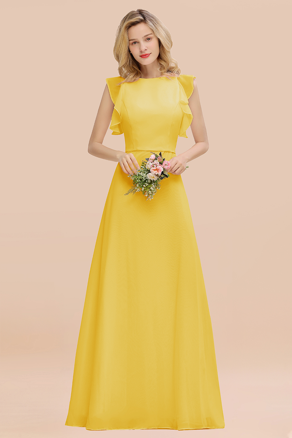 Rosa Bruatjungfernkleider Chiffon | Kleider Brautjungfer Günstig-Misshow.de