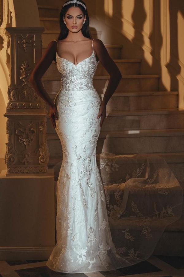 Elegantes Brautkleid mit Spitze | Hochzeitskleider Meerjungfrau