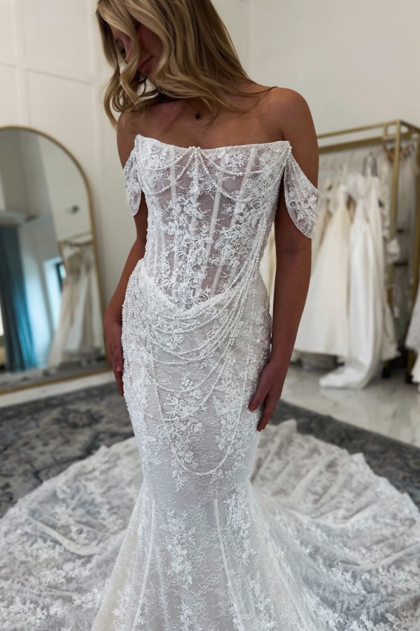 Designer Hochzeitskleider Meerjungfrau Spitze Brautkleider Günstig