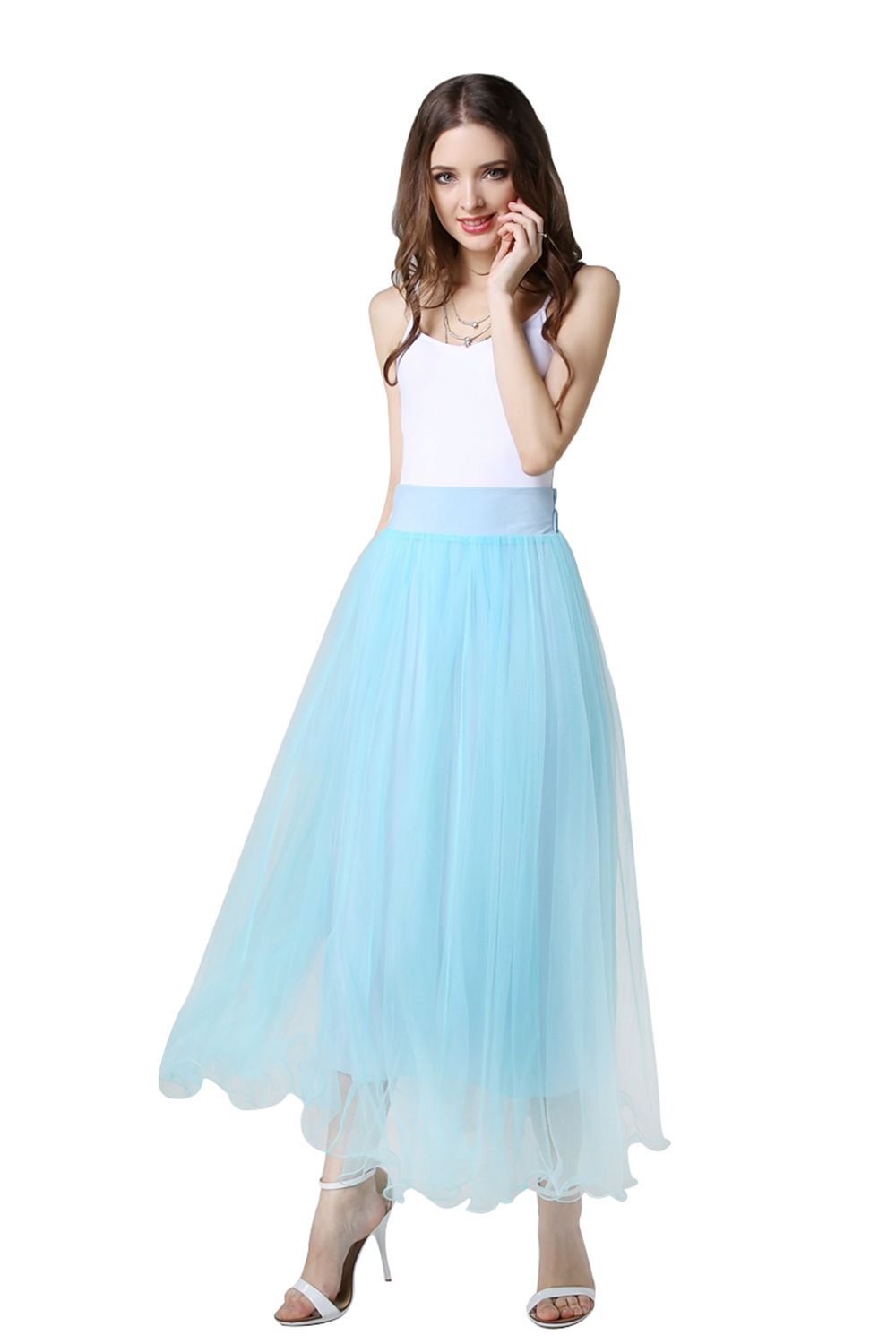 Schlechte A-Linie Petticoats lang | Prinzessin Petticoats aus weiches Netz-Misshow.de